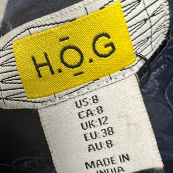 H.O.G Sleeveless Linen Cotton Dress Navy - Picture 4 of 12